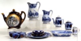 English Blue and White Pottery Assortment