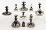Fine and Sterling Silver Overlay Perfume Bottle Assortment