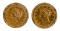 1880 $5 Gold Coins in 14k Gold Cufflink Set