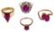 14k Yellow Gold and Ruby Ring Assortment