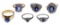 14k White and Yellow Gold and Blue Sapphire Ring Assortment