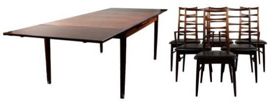 Niels Koefoed for Koefoed Hornslet Rosewood 'Lis' Dining Set