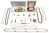 14k and 10k Yellow and White Gold and Pearl Jewelry Assortment