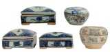 Asian Blue and White Covered Box Assortment