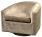 (Attributed to) Milo Baughman Upholstered Swivel Chair