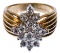 14k Yellow and White Gold and Diamond Ring