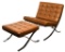 (Attributed to) Mies van der Rohe for Knoll Barcelona Chair and Ottoman