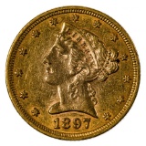 1897 $5 Gold AU Details