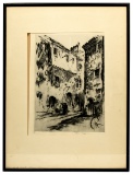 Wilson Silsby (American, 1883-1952) 'Rue de la Coste' Etching