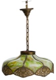 Victorian Style Slag Glass Pendant Light