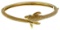 14k Yellow Gold Dolphin Hinged Bangle Bracelet