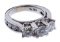 14k White Gold and Diamond Ring