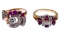 14k Gold, Ruby and Diamond Rings