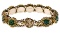 14k Yellow Gold and Emerald Bracelet