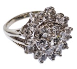 14k White Gold and Diamond Ring