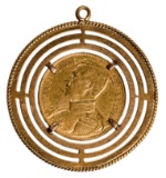 1914 20 Franc Gold Coin in 18k Yellow Gold Bail