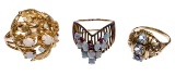 14k Yellow Gold and Gemstone Ring Assortment