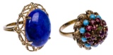 14k Yellow Gold and Gemstone Rings