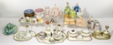 Porcelain Vanity Set and Item Assortment