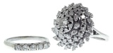 14k White Gold and Diamond Rings