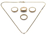 14k Yellow Gold and Diamond Jewelry Assortment