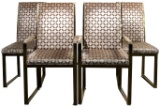 MCM Gold-tone Metal Upholstered Chair Collection