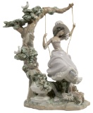 Lladro #1297 'Victorian Girl on Swing' Figurine