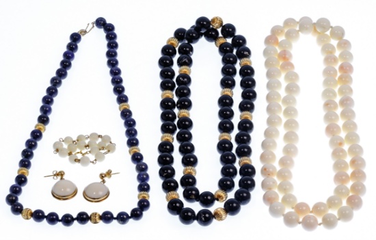 14k Yellow Gold and Beaded Jewelry Assortment