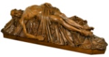 Franz Pescosta (19th Century) Carved Wood Jesus Statue