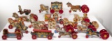N. N. Hill and Gong Bell Company Wood Push Pull Toy Assortment