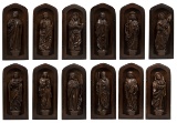 Twelve Disciples Carved Wood Wall Hangings