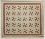 Pinwheel Pattern Cotton Quilt Top