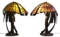 Bronze and Acrylic Table Lamps