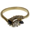 14k Yellow Gold, Sapphire and Diamond Ring