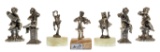Sterling Silver, European Silver and Pewter Statuette Assortment