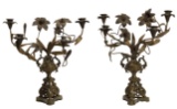 Floral Brass Candelabra