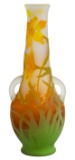 Galle 'Daffodil' Cameo Glass Vase