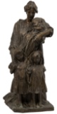 Bessie Potter Vonnoh (American, 1872-1955) 'Motherhood' Patinated Bronze Sculpture