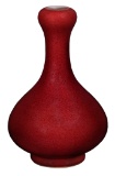 Chinese Sang de Boeuf Garlic Mouth Vase