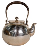 Japanese Silver Hammered Bamboo Teapot