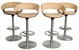 MCM Style Allermuir Mohair Upholstered Bar Stool Collection