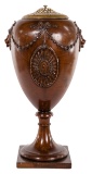 Carved Wood Urn