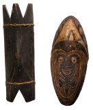 Ethnographic Carved Wood Shields