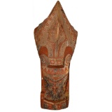 Sumatran Painted Carved Wood Architectural Post