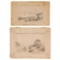 Louis Michel Elshemius (American, 1864-1941) Graphite on Paper Sketches