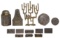 Silver Menorah and Judaica Assortment
