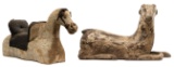 Folk Art Carved Wood Deer and Horse Figures