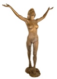 Victor Issa (American, b.1954) 'Inviting Joy' Bronze Sculpture