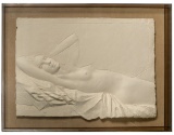 Frank Gallo (American, 1933-2019) 'Reclining Nude' Cast Paper Relief
