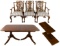 Baker Chippendale Style Mahogany Dining Table and Chair Set